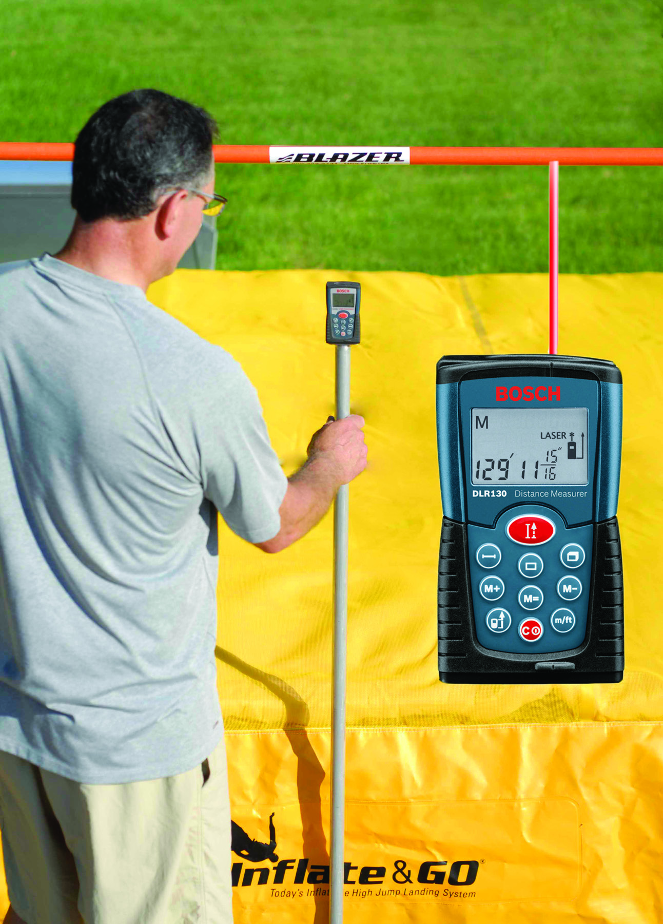 Laser Measuring Staff for Pole Vault and High Jump