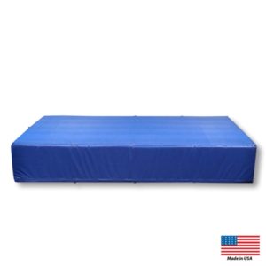 Blazer Athletic high jump pit in royal blue. 1-piece unit.