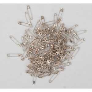 Blazer Athletic pack of 1" nickel plated steel pins. Pack of 144 each. Used for competitor's numbers.