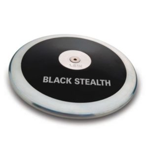 Blazer Athletic Circular ABS plastic Side Plate Discus in black color. Smooth galvanized steel rim and circular galvanized steel plate in middle.